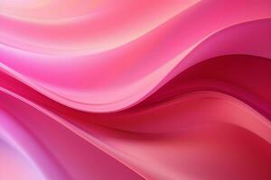 abstract pink background with smooth wavy lines. 3d render. ai generated pro photo
