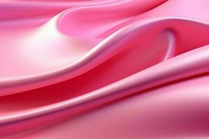 abstract pink background with smooth wavy lines. 3d render. ai generated pro photo