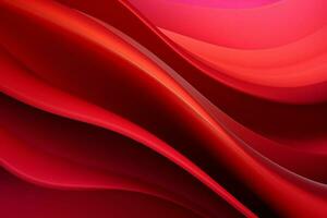 Abstract red wavy background. 3d rendering, 3d illustration. ai generated pro photo