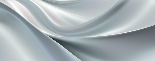 Abstract silver wavy background. 3d rendering. ai generated pro photo