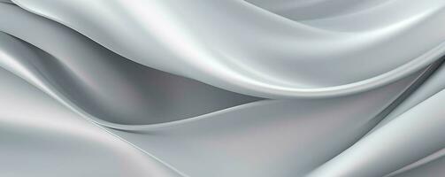 Abstract silver wavy background. 3d rendering. ai generated pro photo