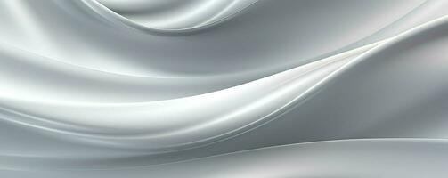 Abstract silver wavy background. 3d rendering. ai generated pro photo