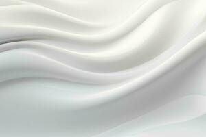 Abstract white wavy background. 3d rendering. ai generated pro photo