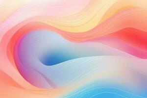 abstract background with pastel colors and curved lines in watercolor style. ai generated pro photo