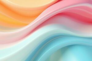 abstract background with pastel colors and curved lines in watercolor style. ai generated pro photo
