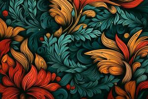 Abstract 3d style floral background. Ai generated pro photo