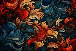 Abstract 3d style floral background. Ai generated pro photo