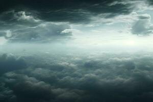 Cloudscape, View of the clouds from the window of an aircraft. ai generated pro photo