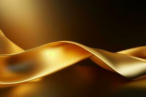 Golden satin background. 3d rendering, 3d illustration. Ai generated pro photo