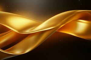 Golden satin background. 3d rendering, 3d illustration. Ai generated pro photo