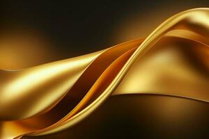 Golden satin background. 3d rendering, 3d illustration. Ai generated pro photo