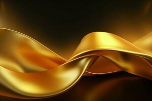 Golden satin background. 3d rendering, 3d illustration. Ai generated pro photo