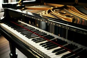 Close up view of grand piano, Entertainment concept. ai generated  pro photo