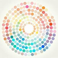 abstract background with colorful circles. abstract background with multicolored circles in retro style. ai generated photo