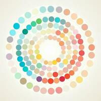 abstract background with colorful circles. abstract background with multicolored circles in retro style. ai generated photo
