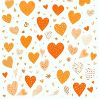 Hearts pattern background design. ai generated free photo