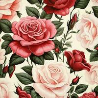 rose flower background design, red roses on black background. ai generated free photo