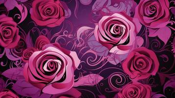 Rosa flor antecedentes diseño, rojo rosas en negro antecedentes. ai generado gratis foto