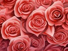 rose flower background design, red roses on black background. ai generated free photo