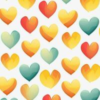 colorful hearts and leaves background design. ai generated free photo