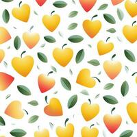 colorful hearts and leaves background design. ai generated free photo