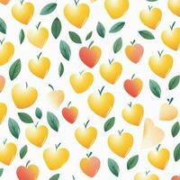 colorful hearts and leaves background design. ai generated free photo