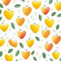 colorful hearts and leaves background design. ai generated free photo