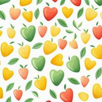 colorful hearts and leaves background design. ai generated free photo