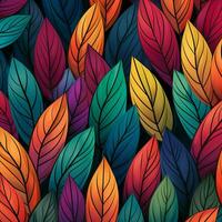 colorful tropical leaves background design. ai generated free photo