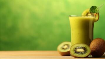 Healthy kiwi fruit smoothies.Generative Ai. photo