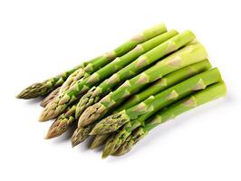 Asparagus vegetables  isolated on white background .Generative Ai. photo