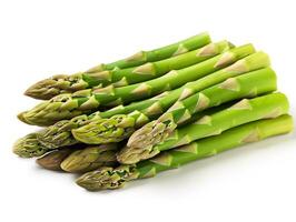 Asparagus vegetables  isolated on white background .Generative Ai. photo