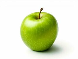 Green apple isolated on white background .Generative Ai. photo