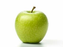 verde manzana aislado en blanco antecedentes .generativo ai. foto