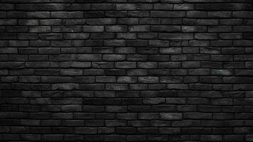 Black brick wall.Generative Ai. photo