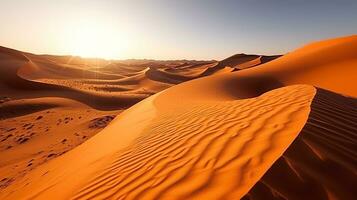 hermosa arena dunas en el Sáhara Desierto .generativo ai. foto