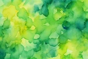 Abstract Watercolor and Green Background .Generative Ai. photo