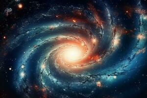 Abstract Spiral Galaxy.Generative Ai. photo