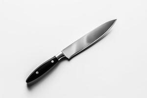 knife on white background.Generative Ai. photo