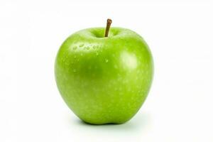 Green apple isolated on white background.Generative Ai. photo