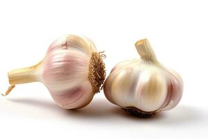 Garlic isolated on white background.Generative Ai. photo