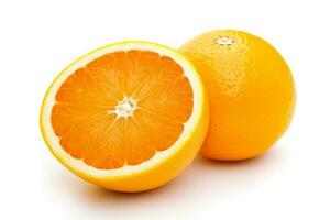 Orange fruit isolated on white background.Generative Ai. photo