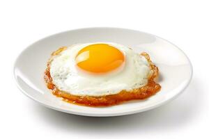 frito huevos aislado en blanco fondo.generativo ai. foto