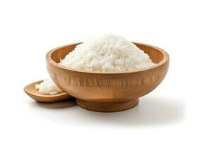 Rice isolated on white background.Generative Ai. photo