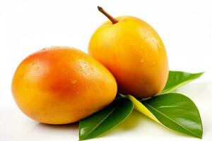 Mango isolated on white background.Generative Ai. photo