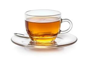 Hot tea isolated on white background.Generative Ai. photo