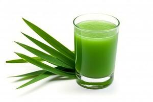 Pandan Juice  isolated on white background.Generative Ai. photo