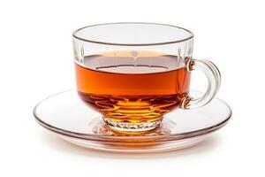 Hot tea isolated on white background.Generative Ai. photo