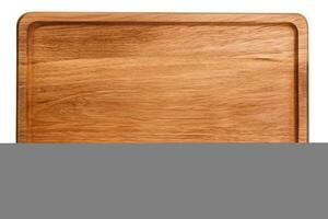 Wooden chopping board isolated on white background.Generative Ai. photo