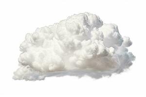 Cloud isolated on white background.Generative Ai. photo